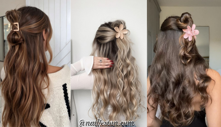 Half Up Half Down Hairstyles for Long Hairs